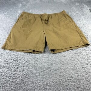 Gap Mens XL Khaki Tan Drawstring Elastic Waist Cotton Stretch Shorts 7 inch